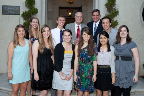 The 2012 David K. Winter Servant Leadership Award winners with Winter and Tim Wilson