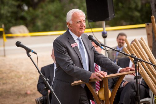 Ed Birch speaks at the groundbreaking May 5, 2016