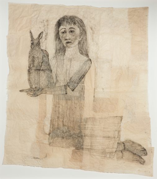 Kiki Smith's "Kneeling Woman with Rabbit"