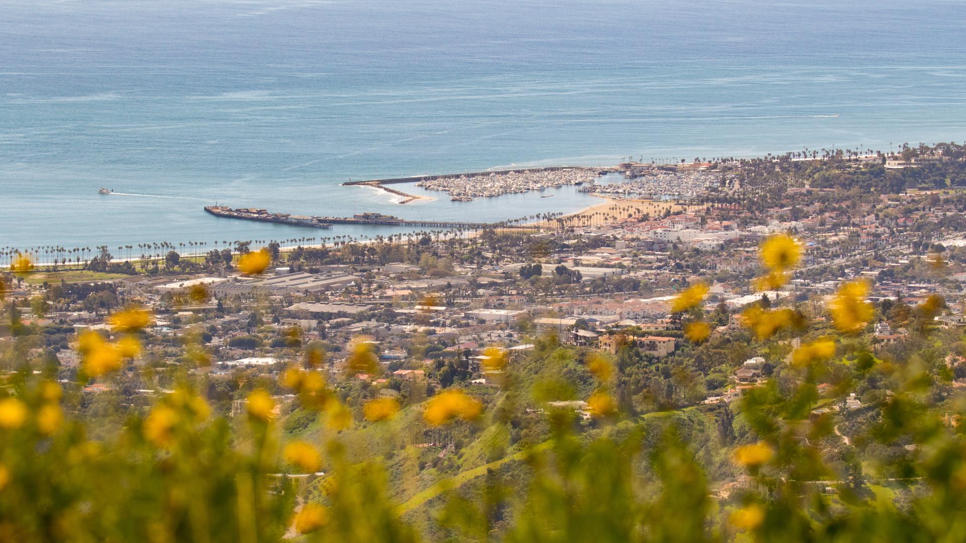 santa barbara view from mountains