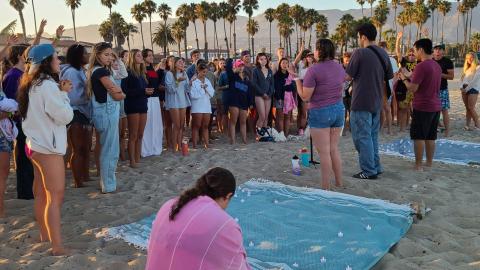 westmont new student beach day
