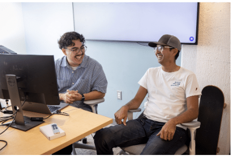 catlab students chatting